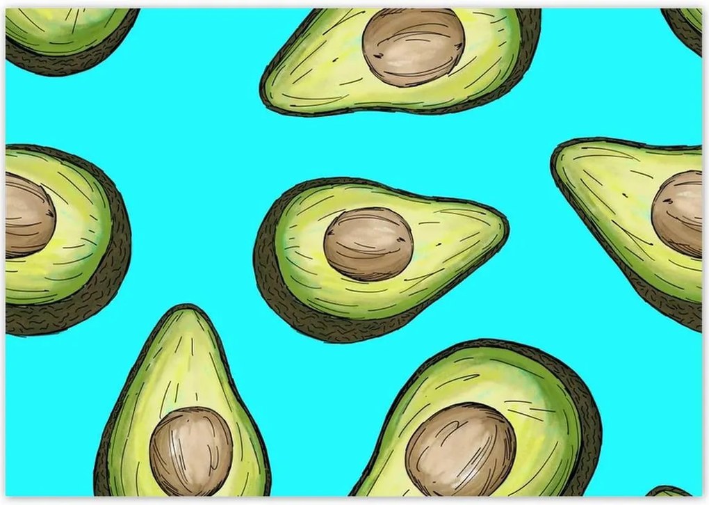 Poszterek 100x70 Avokádó Gyümölcs Natu mag