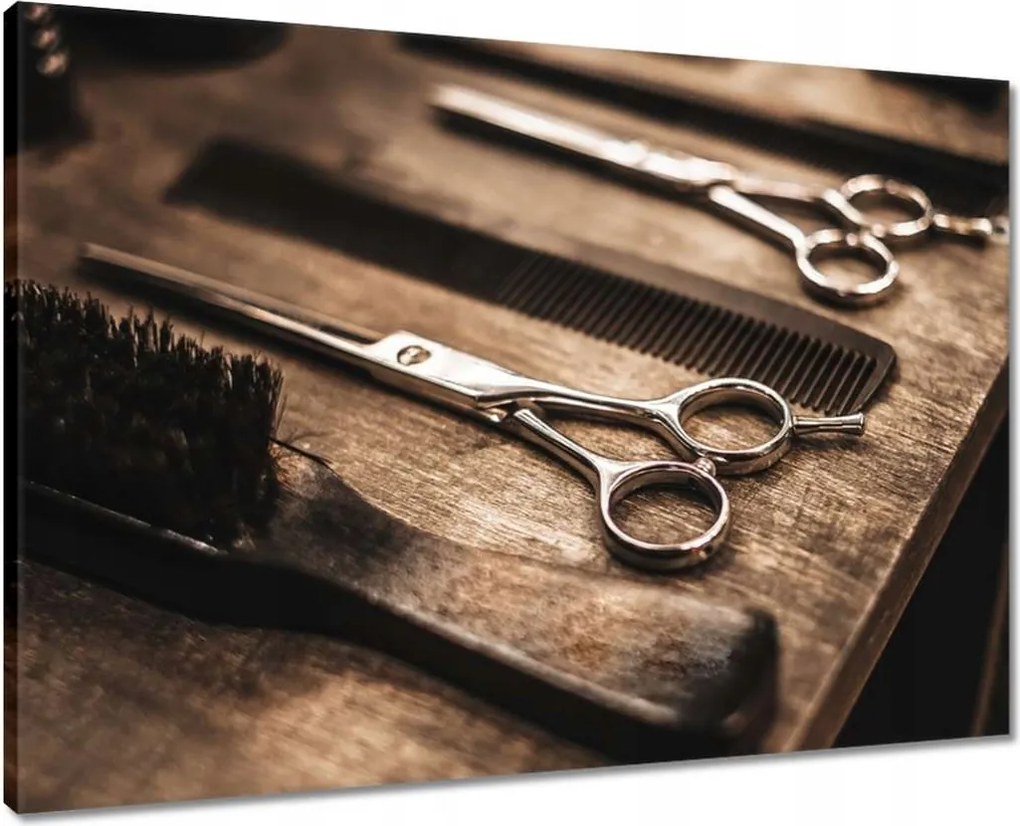 Vászonkép 70x50 Fodrászati kiegészítők