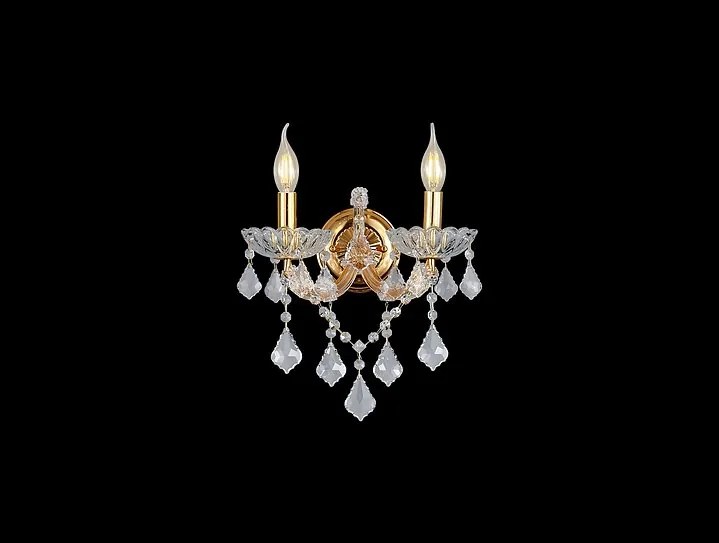 Kortárs fali lámpa dupla gyertyával Am- light Arany