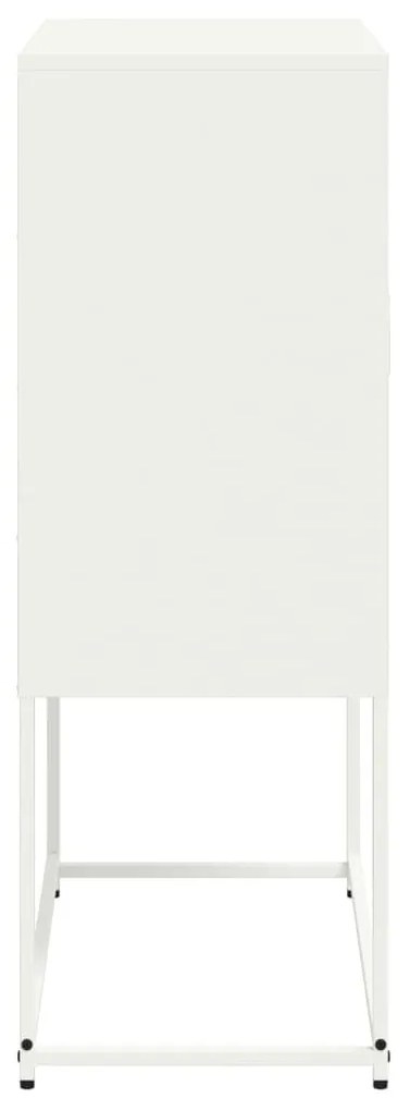 fehér acél magasszekrény 68,5 x 38,5 x 107 cm