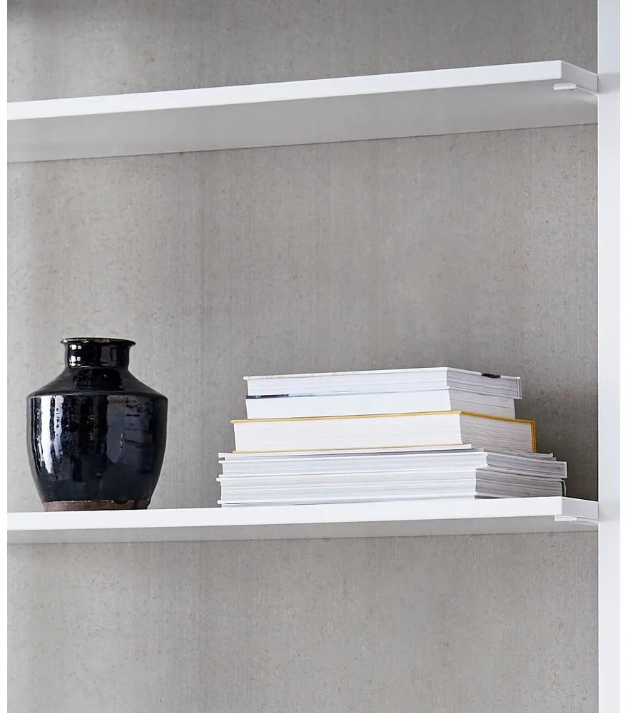 Edge fehér polcrendszer multifunkciós szekrénnyel - Hammel