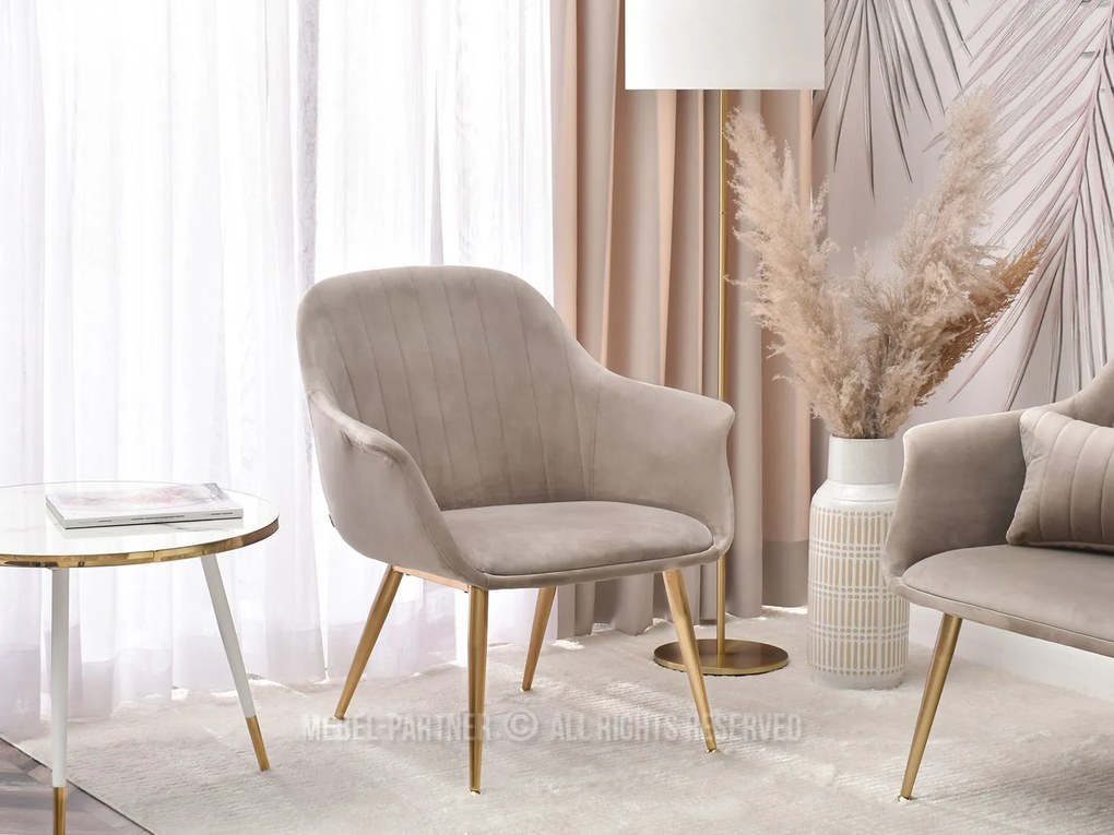 Fotel Osmol F (bézs + arany). 1110358