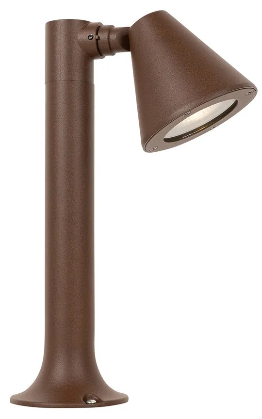 Modern kültéri oszloplámpa rozsdabarna 30 cm IP44 állítható - Ciara