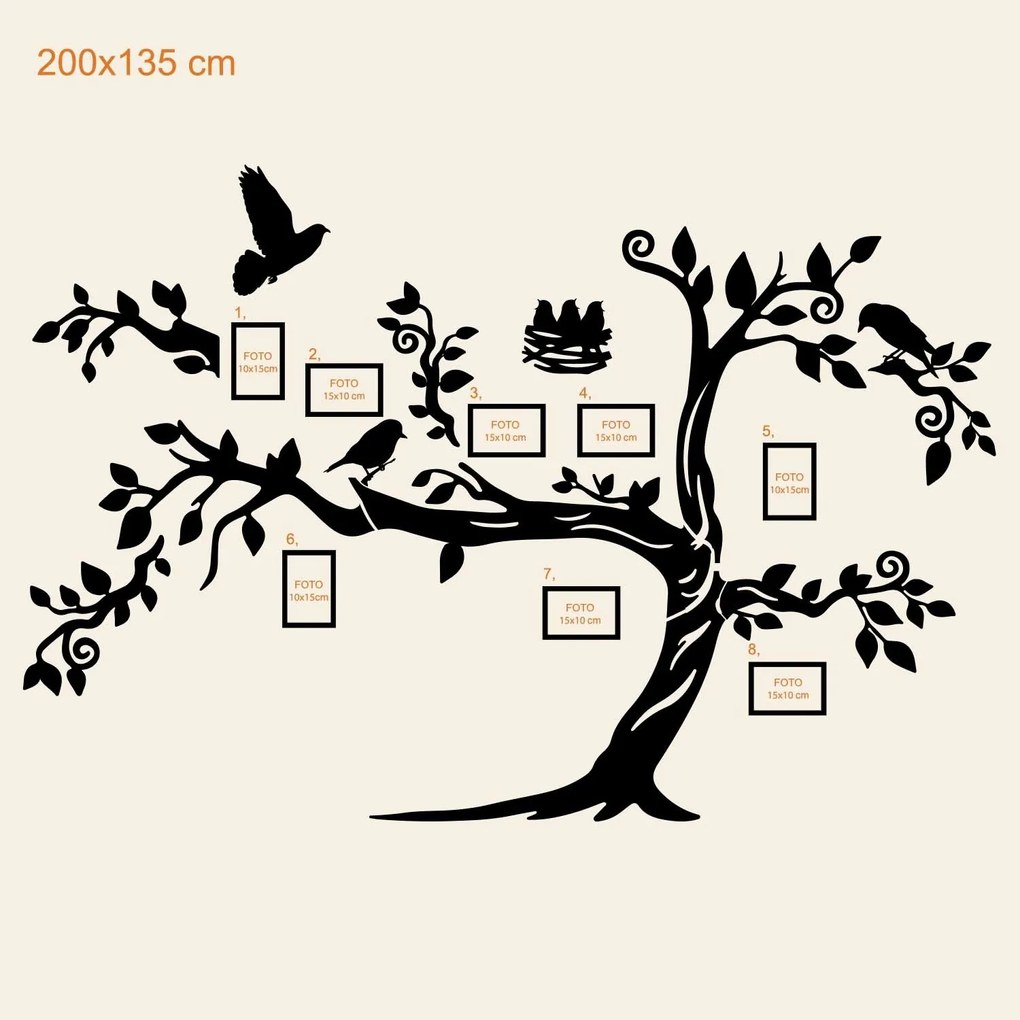 DUBLEZ | Családfa a falra - Madarak