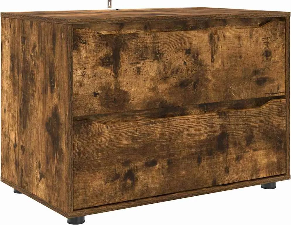 vidaXL Tárolószekrény Füstölt tölgy 80 x 48 x 57 cm Faanyag