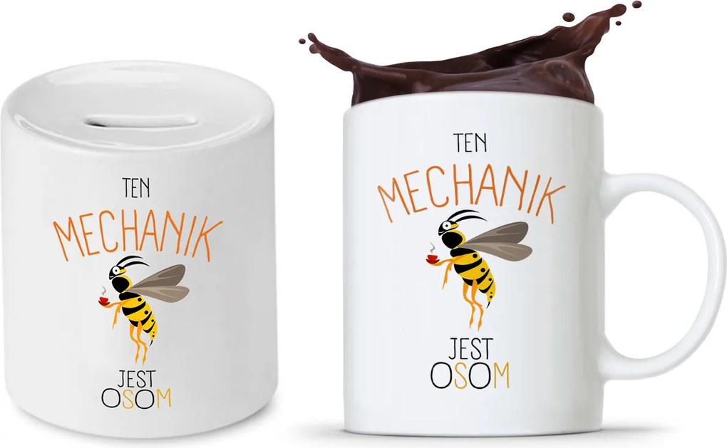 Mechanikus Készlet Ajándék Bögre Persely fényképes nyomtatással