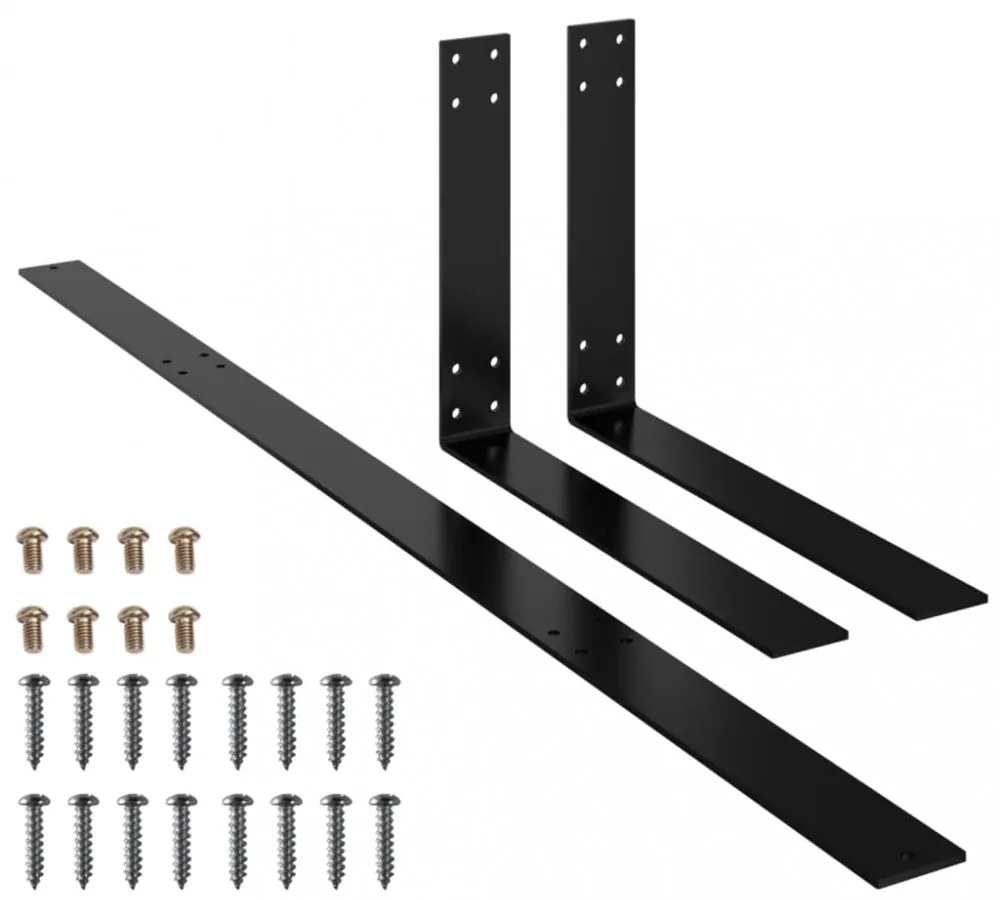 fekete vas raklapkanapé-háttámla 110 cm