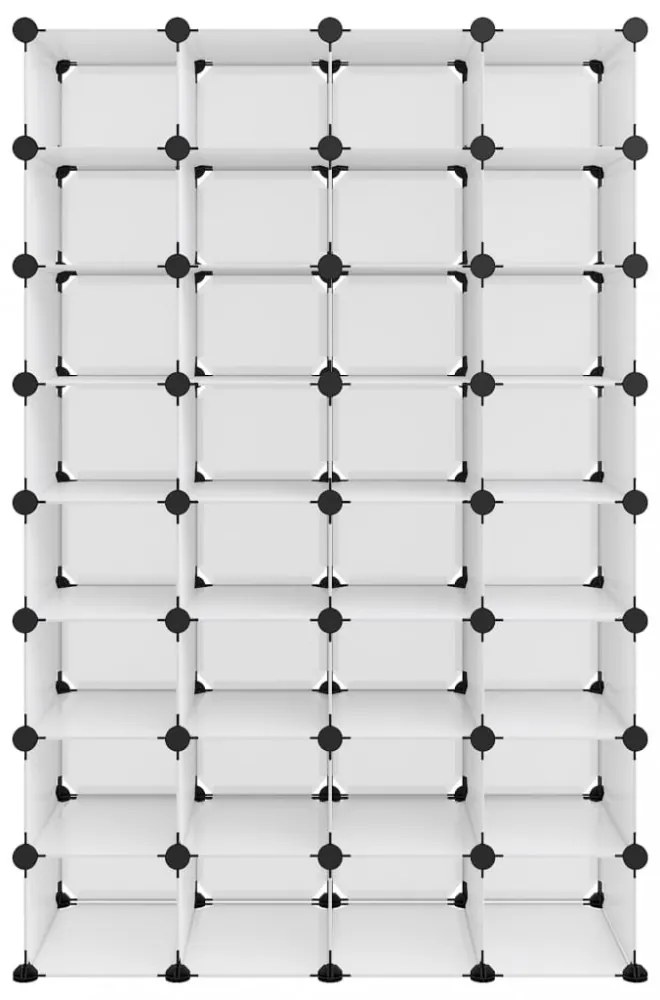 átlátszó polipropilén cipőtartó 93 x 36,5 x 140 cm