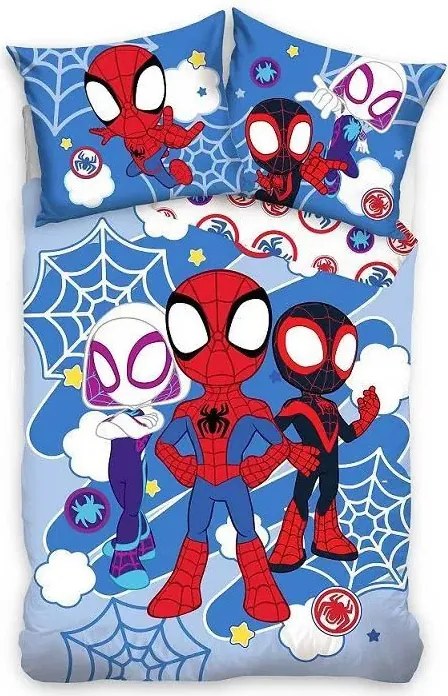 Pókember Spidey Light gyerek, ovis ágyneműhuzat 100×135 cm, 40×60 cm
