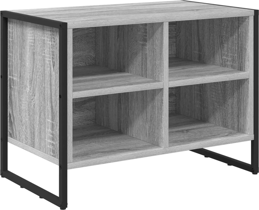 vidaXL Cipőszekrény tárolóval Szürke Sonoma 60 x 35 x 44 cm Faanyag