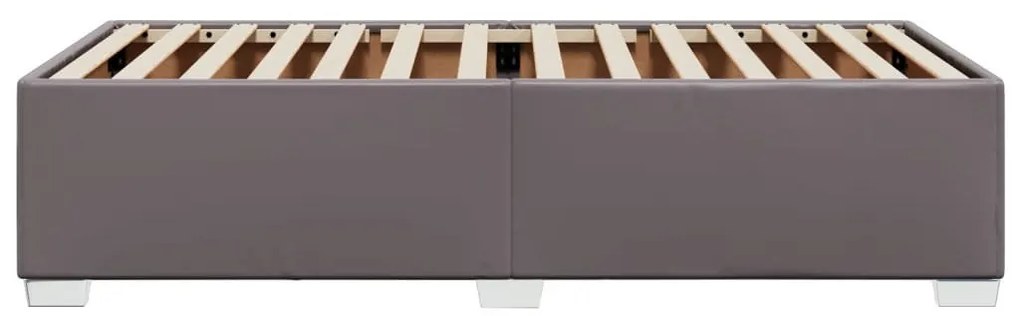 szürke műbőr ágykeret 100x200 cm