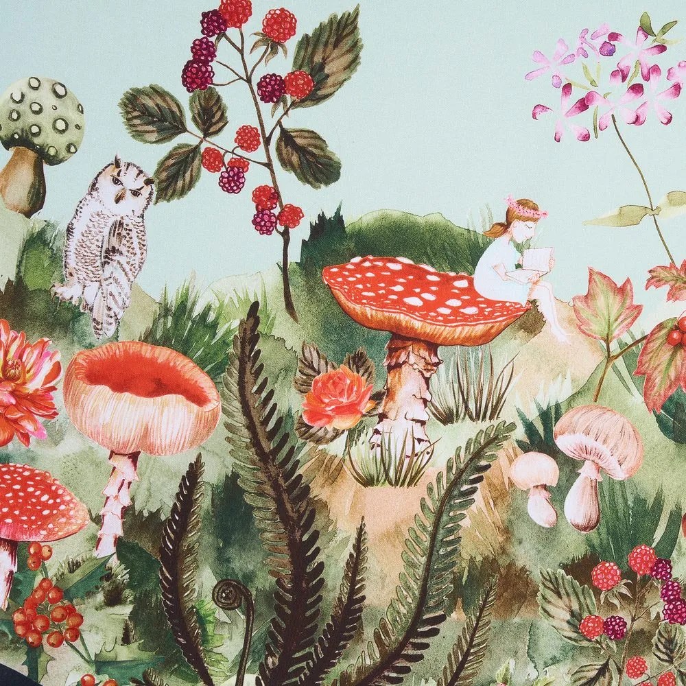 FUNGHI & FLOWERS pamut asztalterítő 300x160cm