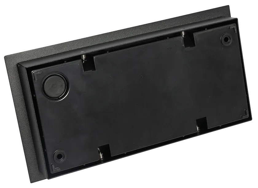 Modern kültéri fali lámpa fekete, beépített LED-del, 2 lámpás, IP54 - Simon