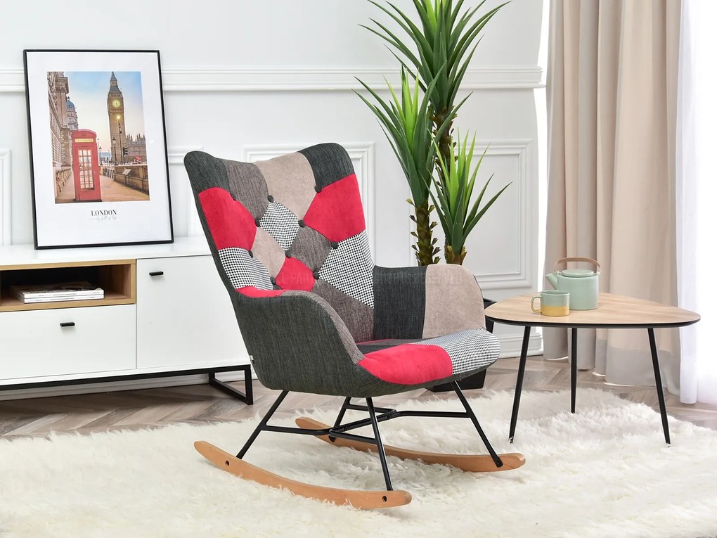 Fotel Sibyla (patchwork + fekete). 1110395