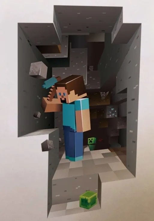 Vidám Fal Matrica Minecraft Méret: 70 x 50 cm