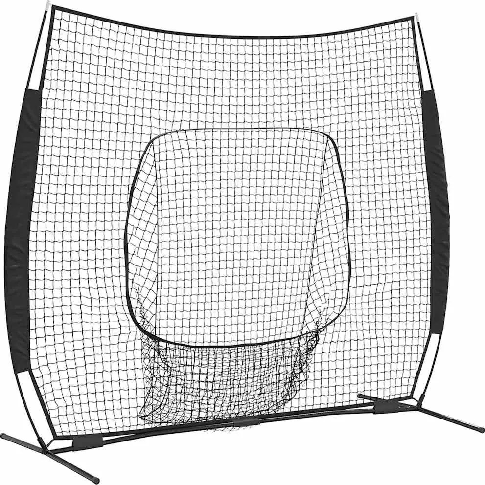 vidaXL Baseball gyakorlóháló Fekete 250 x 106 x 209 cm Poliészter