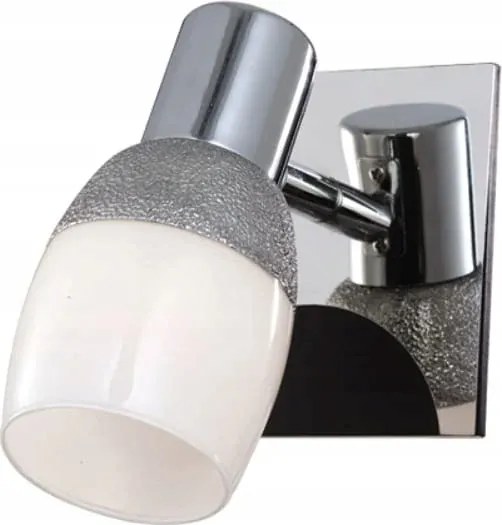 Fali lámpa reflektor állítható króm fehér üveg hálószoba Kaja