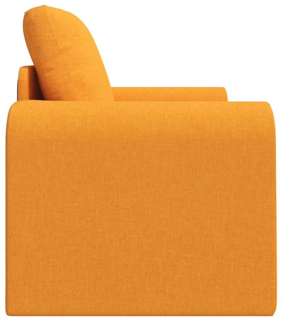Földi kanapéágy 2 az 1-ben Sötét Sárga 98x71x83 cm Textil