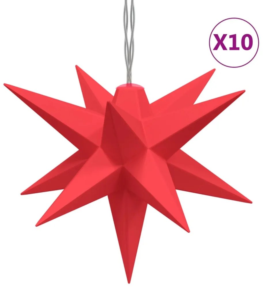10 db piros karácsonyi lámpa LED-del 10 cm