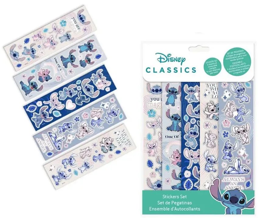 Disney Lilo és Stitch, A csillagkutya Magical matrica szett 5 ív