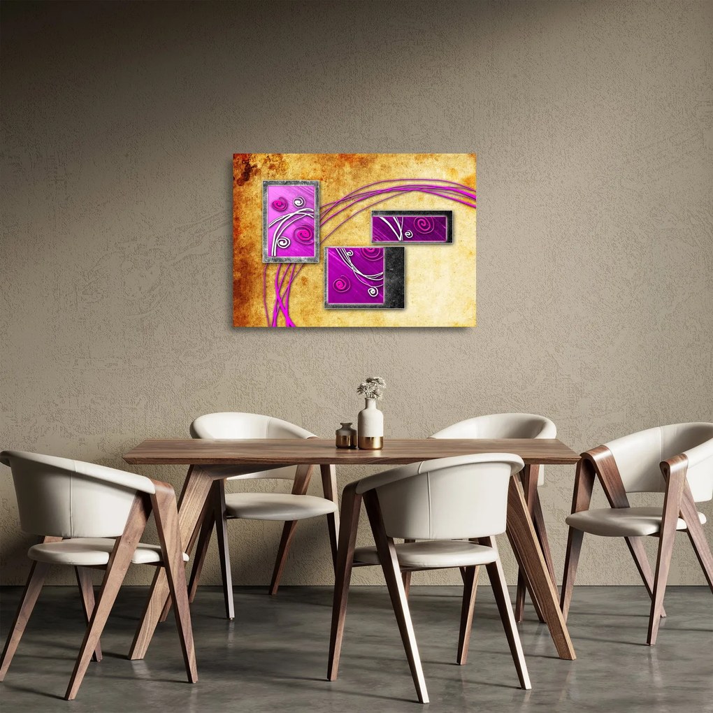 Az absztrakció képe (üvegen) (70x50 cm)