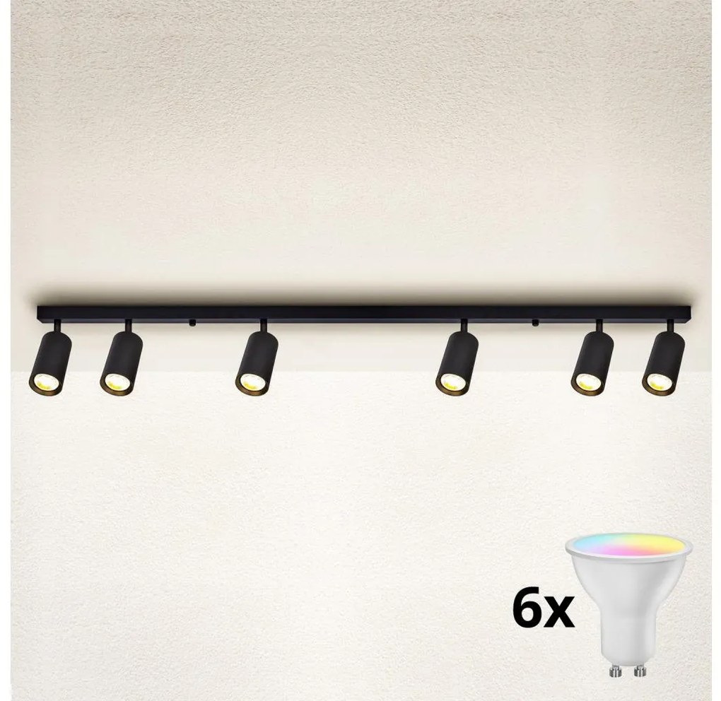 Brilagi Brilagi - LED dimmelhető spotlámpa SELE 6xGU10/6,5W/230V fekete LEDBG0628