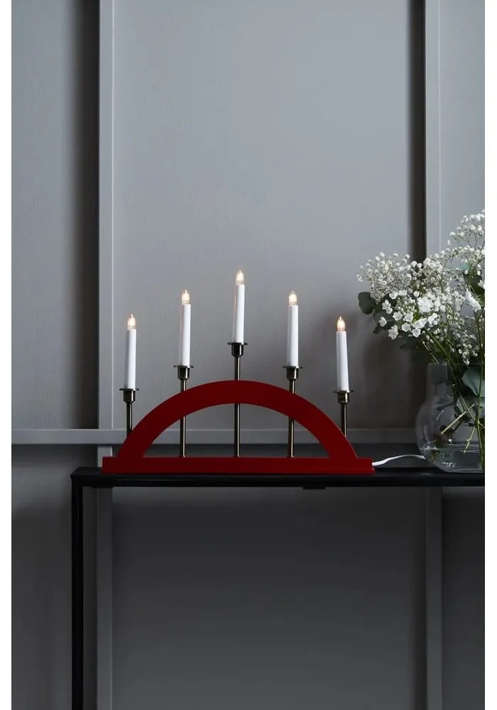 Piros karácsonyi fénydekoráció Bridge – Markslöjd