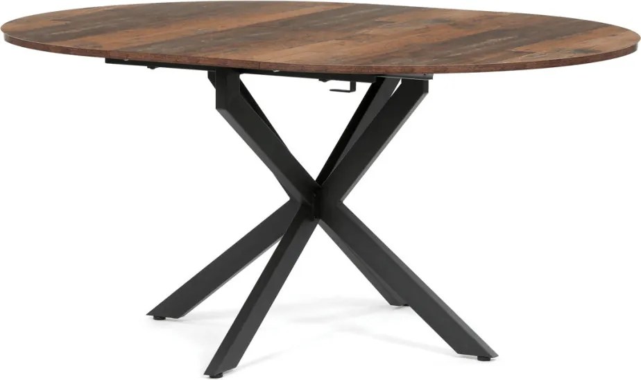 Étkezőasztal bővíthető 120–160 × 120 cm melamin öreg fa