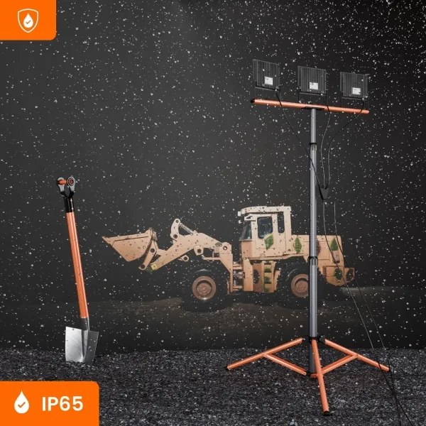 LED-reflektor állvánnyal 3xLED/50W/230V 4500K IP65 fekete/narancssárga