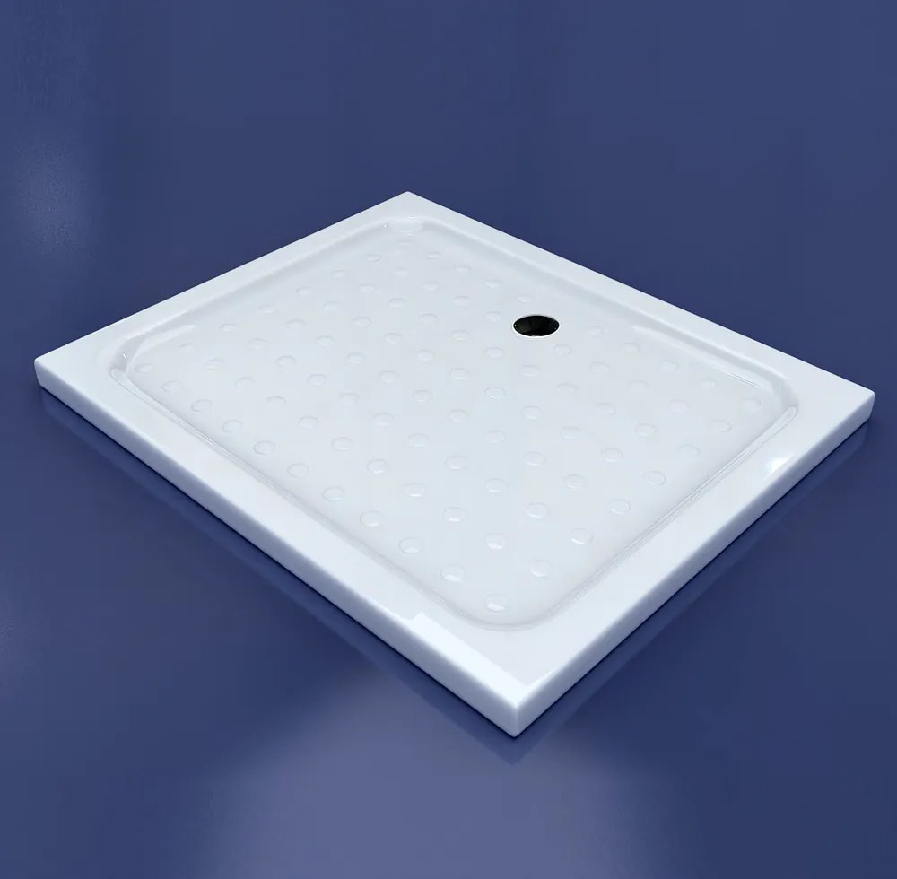 Dotty || 80x100x5 cm szögletes, téglalap alakú, akril zuhanytálca szifonnal