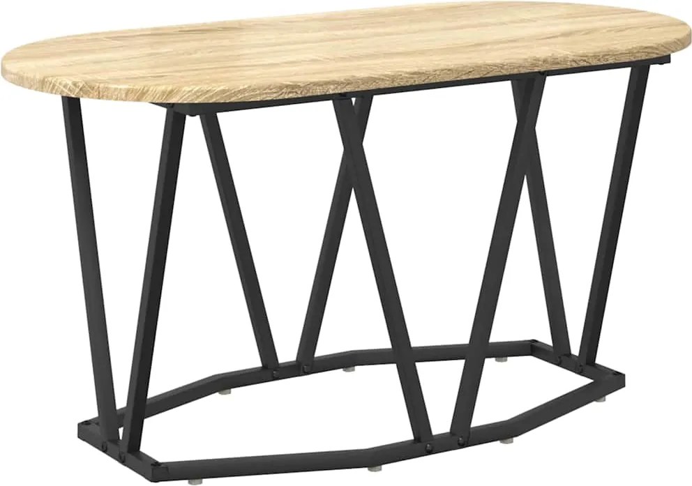 vidaXL Dohányzóasztal Sonoma tölgy 80 x 40 x 40.5 cm Mérnöki fa és fém