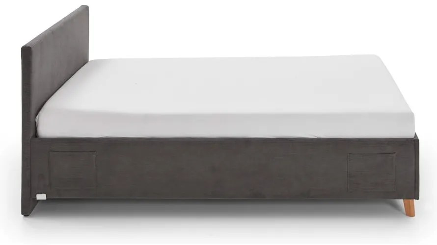 Antracitszürke kárpitozott gyerekágy ágyrács nélkül 120x200 cm Cool – Meise Möbel