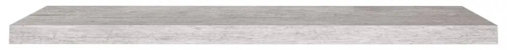 4 db betonszürke MDF lebegő fali polc 90 x 23,5 x 3,8 cm