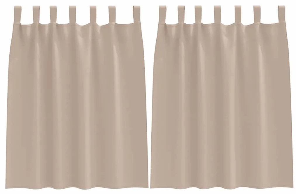 Függönyök függönyökkel 2 pcs Tópszínű 140x140cm Poliészter