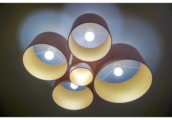 Duolla - Mennyezeti lámpa ROLLER PENTO 5xE27/60W/230V rózsaszín