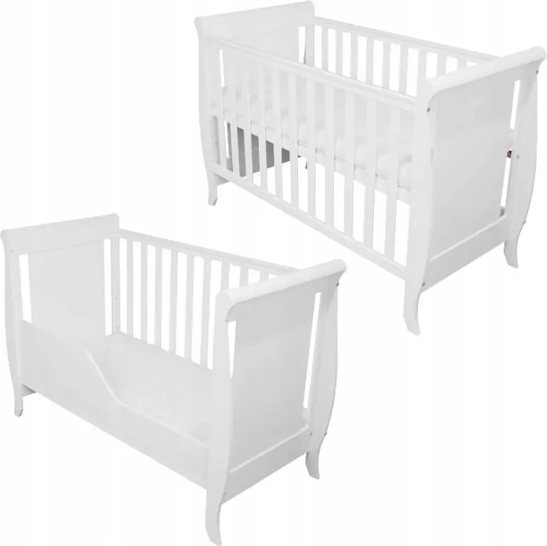 Gyerekágy Misa 120x60 fehér matrac korlát rágóka Eu szabvány