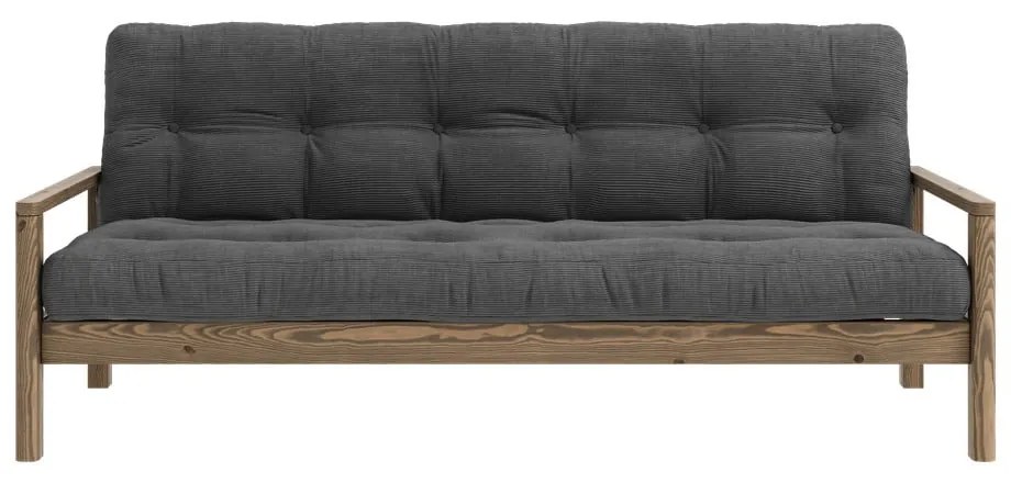 Fekete-antracitszürke kinyitható kanapé 205 cm Knob – Karup Design