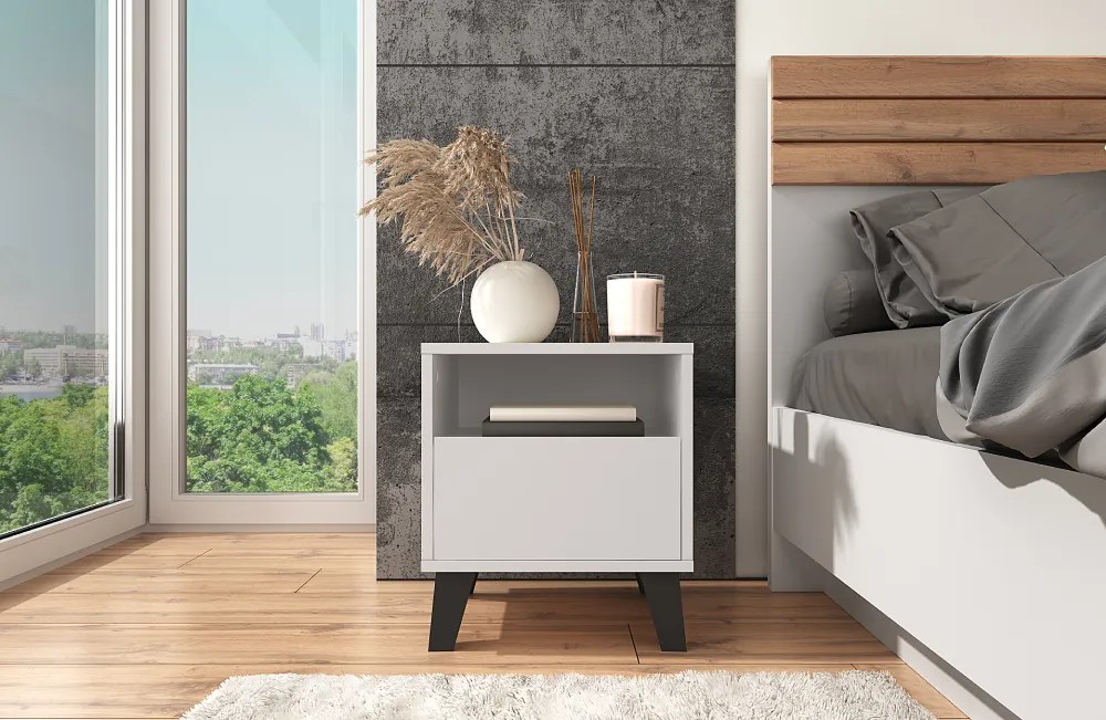 Éjjeliszekrény, cashmere, BOGAN NEW 1S