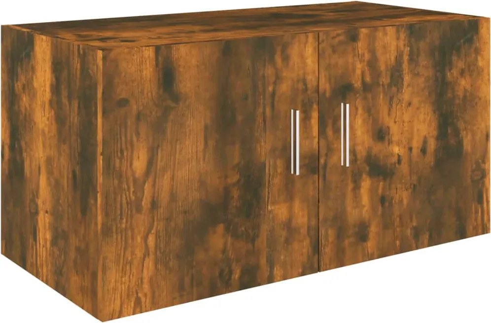 vidaXL füstös tölgy színű szerelt fa faliszekrény 80 x 39 x 40 cm