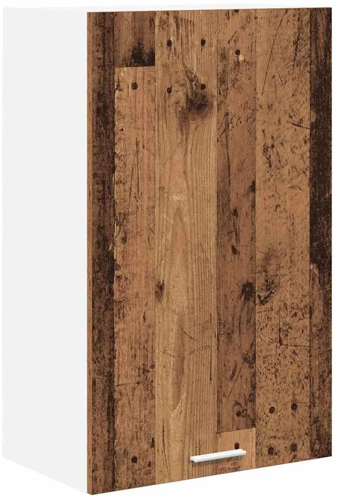 Függő szekrény Riga Régi fa és fehér 50 x 31 x 80 cm Faanyag