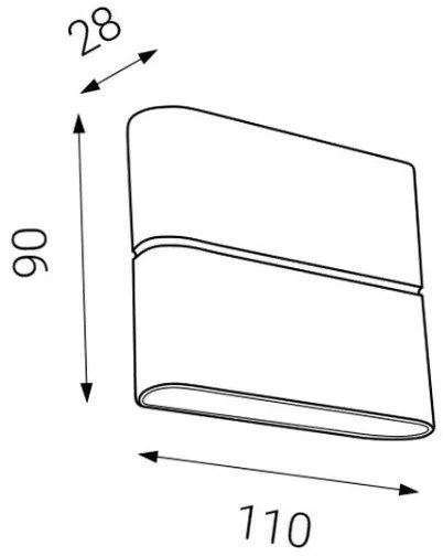 LED2 - LED Kültéri fali lámpa FLAT 2xLED/3W/230V antracit IP54