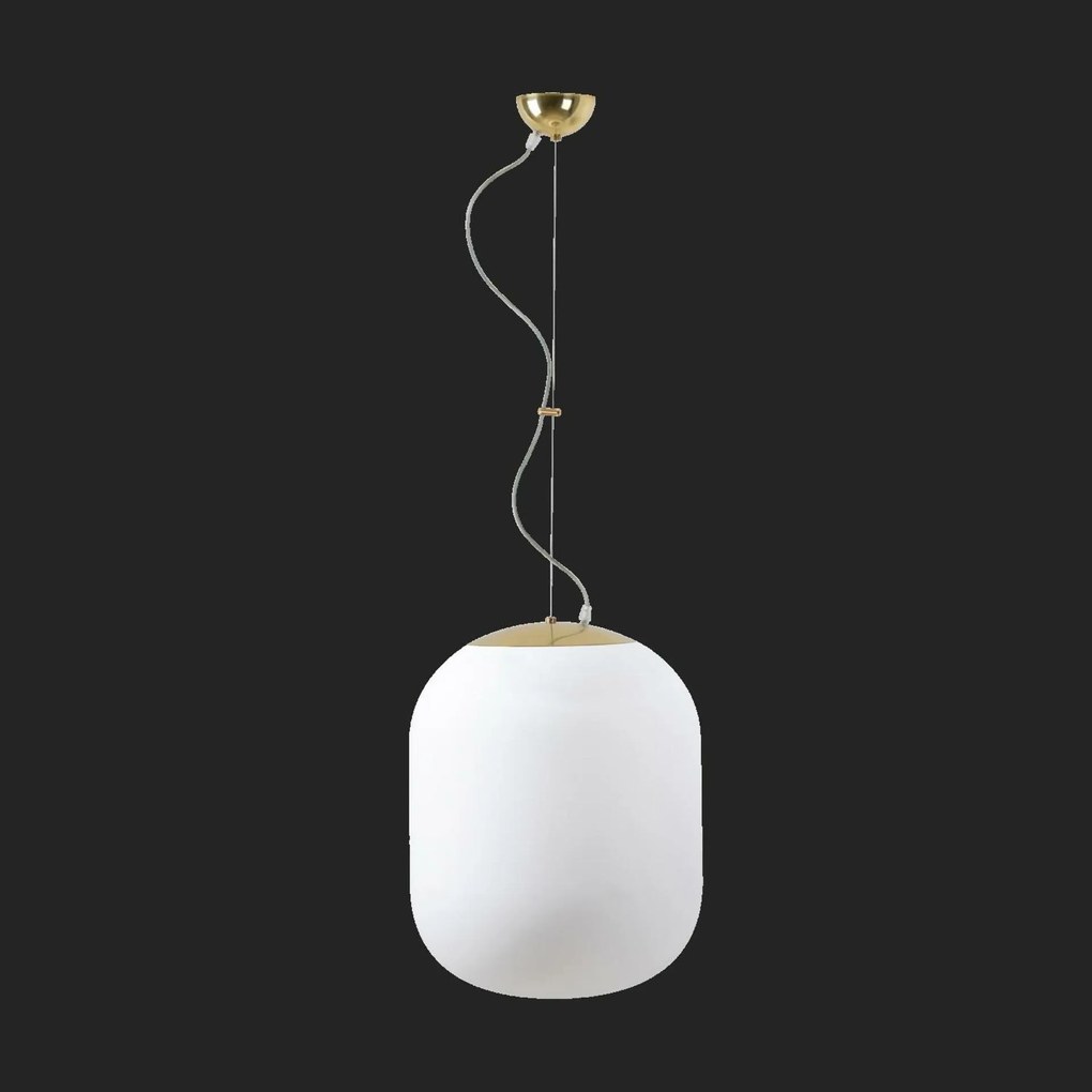 Osmont 58154 Tania L1 függesztett üveglámpa polírozott sárgaréz fehér IP40 1