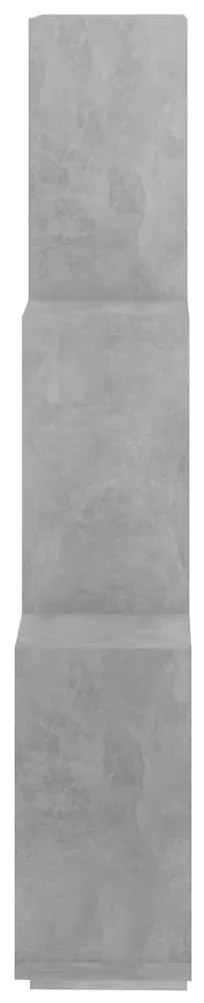 betonszürke szerelt fa négyszögű fali polc 78 x 15 x 93 cm