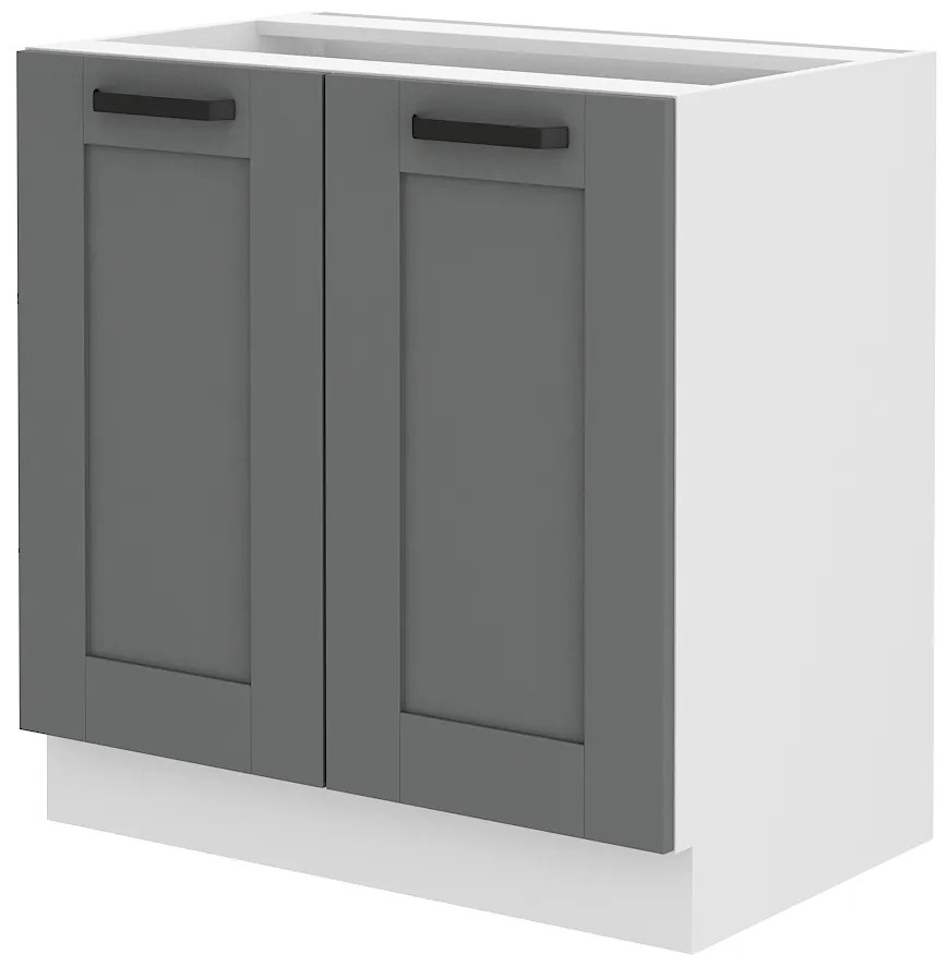 Alsó konyhaszekrény Lucid 80 D 2F BB (dustgrey + fehér). 1045531