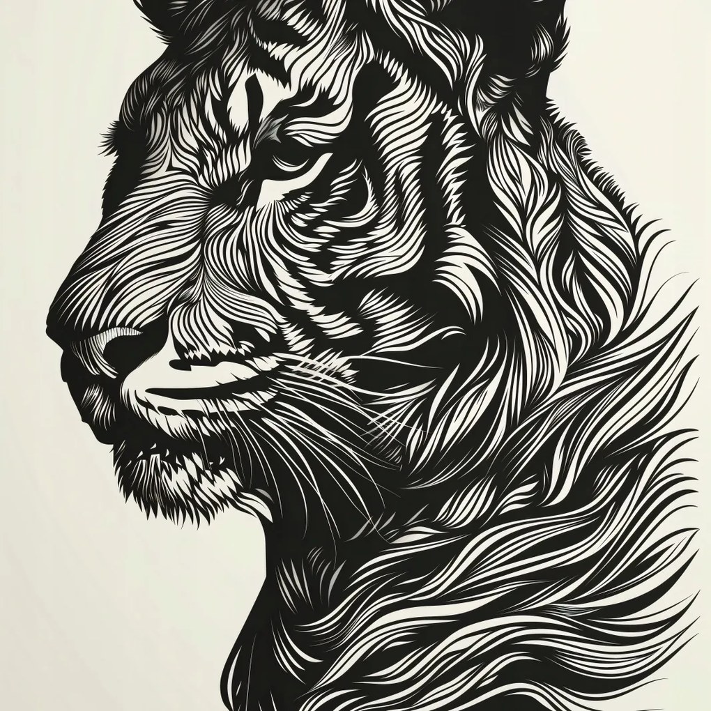 Poszter 90x90cm Tigris fütyülés