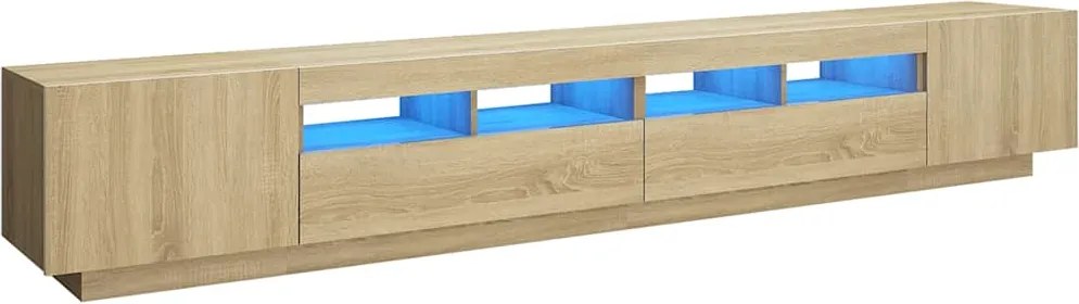 vidaXL sonoma tölgy színű TV-szekrény LED-lámpákkal 260 x 35 x 40 cm
