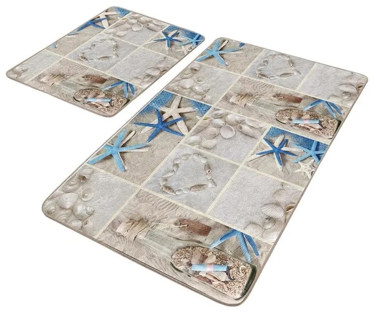 Bézs fürdőszobai kilépő szett 2 db-os 60x100 cm – Mila Home