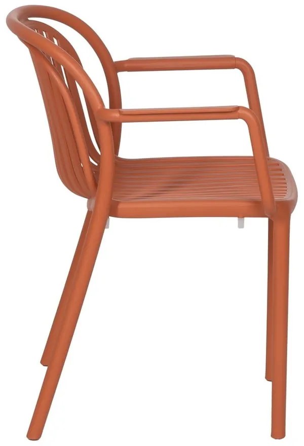 Terrakotta színű műanyag étkezőszék Alia – Ixia