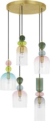 NOVALUCE 9009238 MURANO Többágú Függesztett Lámpa E14 IP20