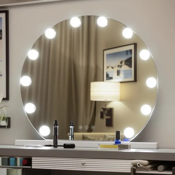 Brilagi - LED állítható smink tükör HOLLYWOOD LED/12W/230V 3000-6500K